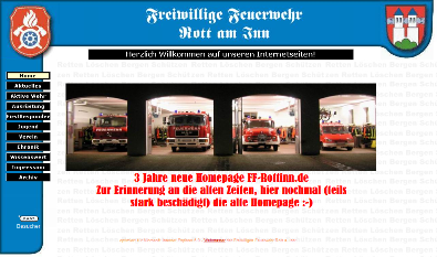 Alte Homepage aus dem Jahre 2007