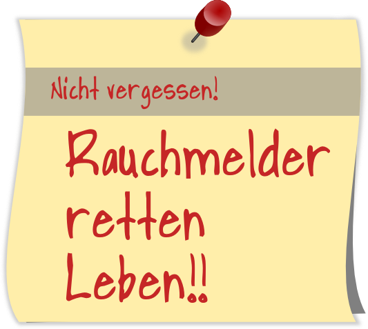 Rauchmelder Notizztettel