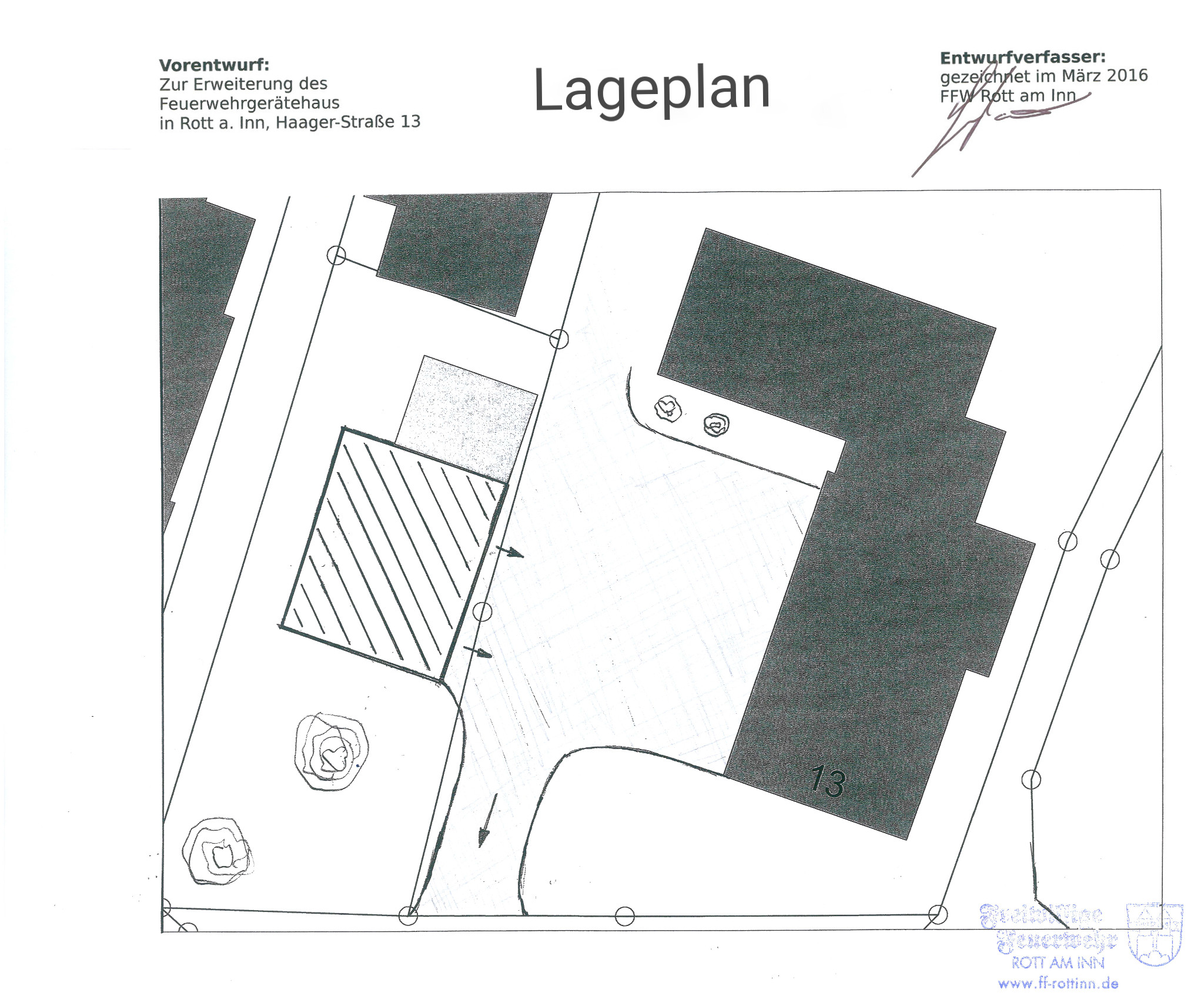 Erweiterungsbau - Lageplan