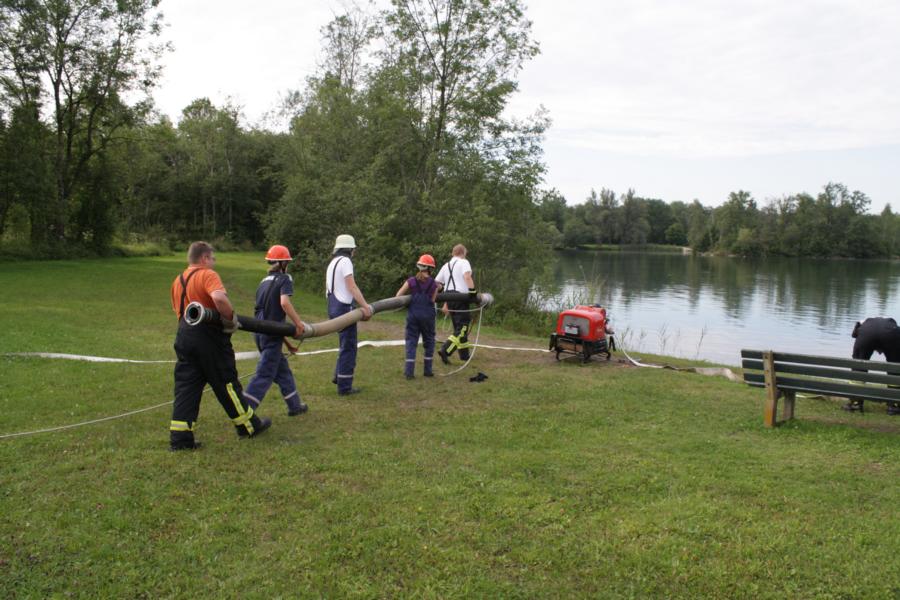 Jugendfeuerwehrübung am Rotter Ausee 27.07.2011