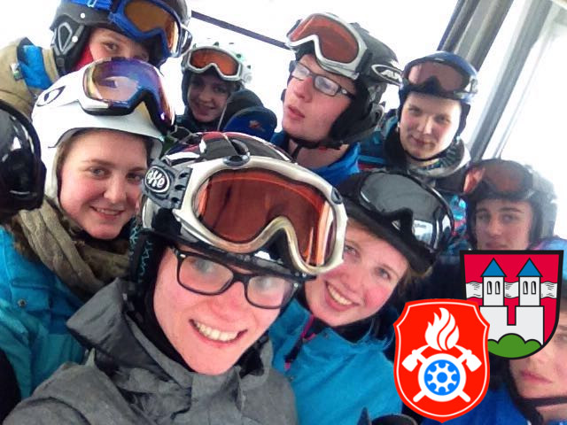 gruppe skiausflug