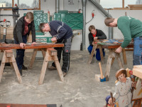 Vorbereitungen des Maibaums